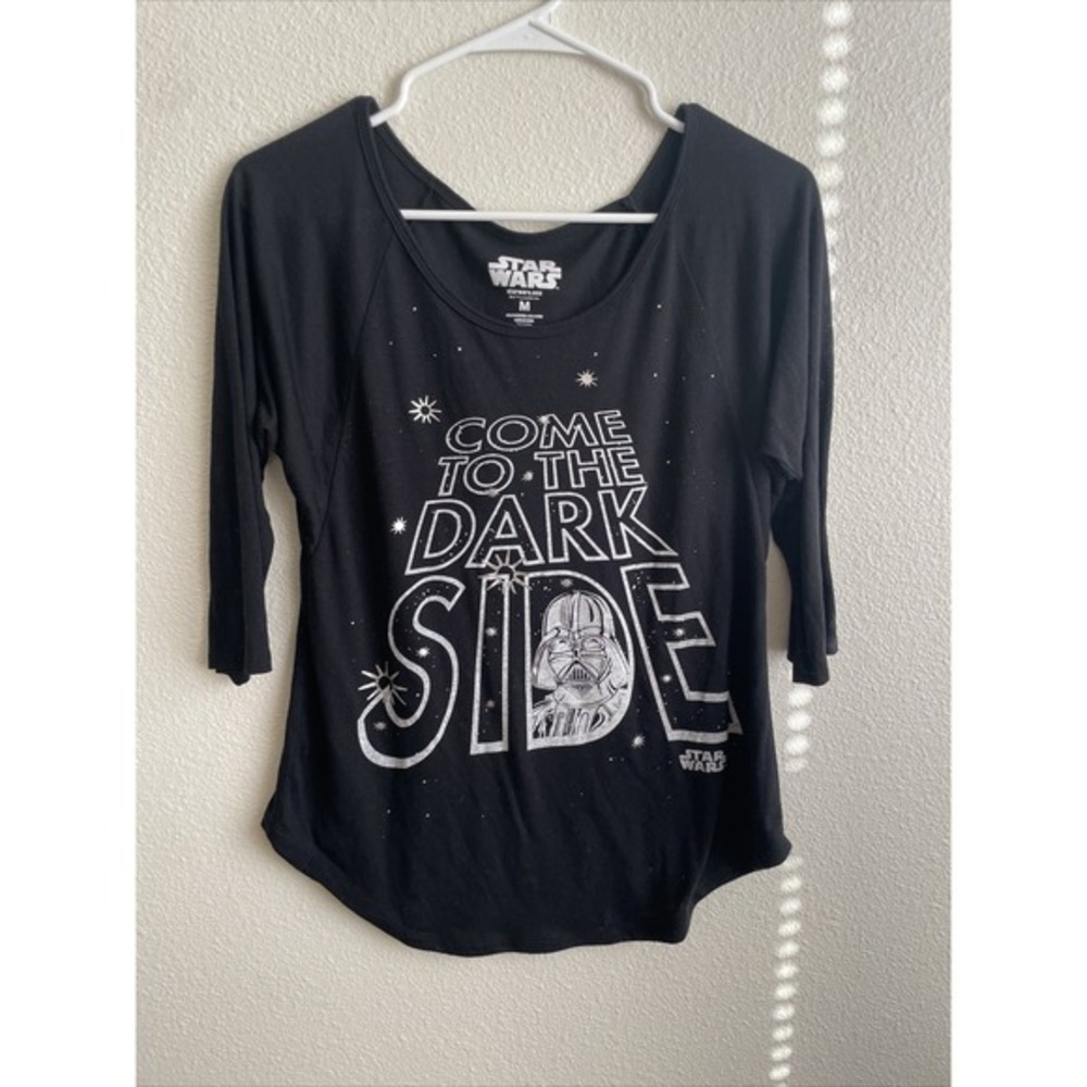 Women's Star Wars Darth Vader Come To The Dark Side Med T‎ Shirt Tunic Tank Crop